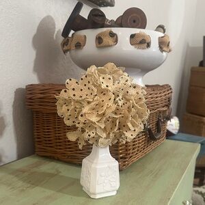 Chic Tan Floral Display in White Vase
